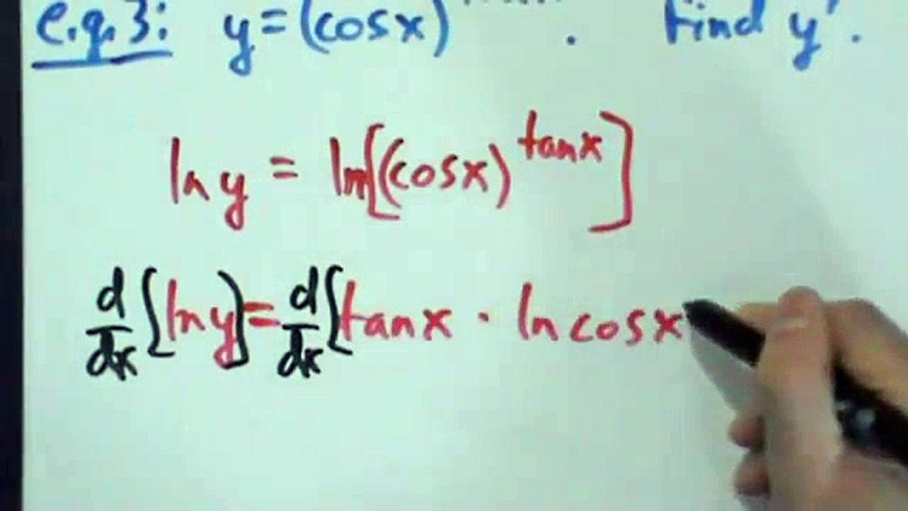 Calculus I - Logarithmic Differentiation - Example 3