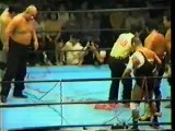 Animal Hamaguchi, Genichiro Tenryu & Koki Kitahara vs. Kendo Nagasaki, Kishin Kawabata & Ryo Miyake (WAR)