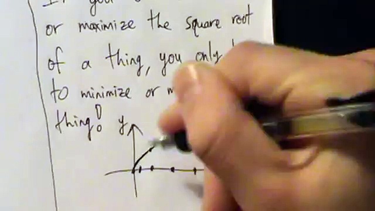 Calculus I - Applied Optimization - Example 3 - Minimize Distance