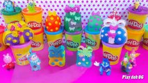 Play-Doh Egg Surprises Smurfette Disney Cars McQueen Princess Cinderella Peppa Pig Toy Sto