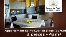 A louer - appartement - Saint-Cyprien plage (66750) - 3 pièces - 43m²