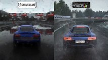 DriveClub vs Project CARS Build 961 - Rain Weather Comparison