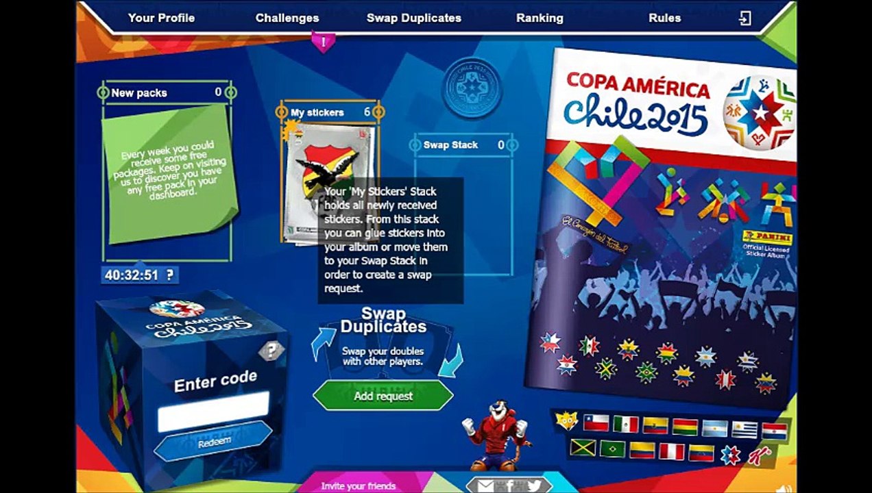 Online album sličice – Čile 2015 (Copa)