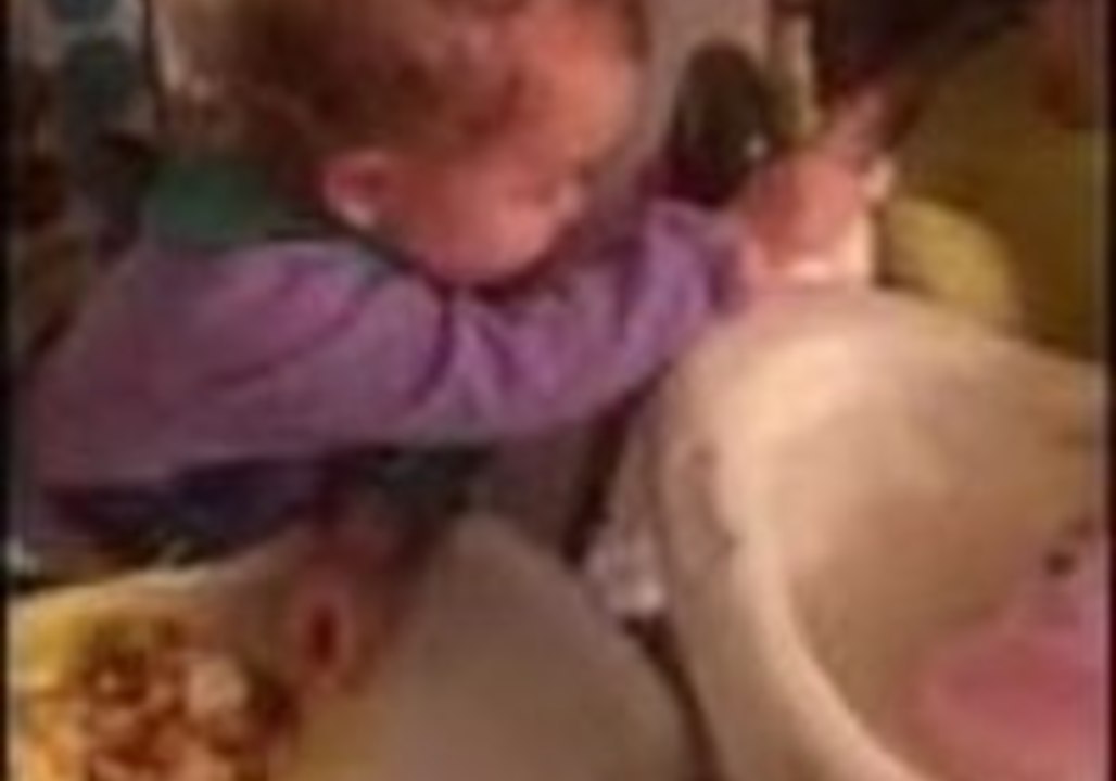 Baby Sisters Bicker Over Breakfast