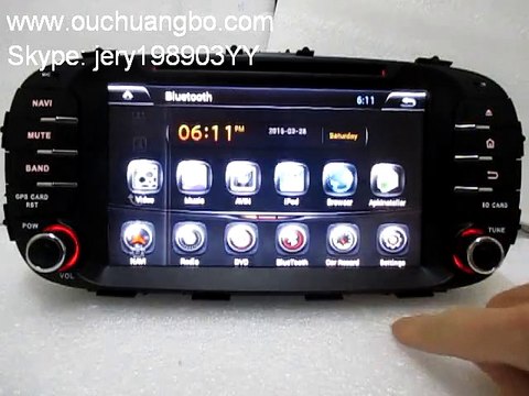 Ouchuangbo head unit Kia stereo Soul 2014 main menu android OS