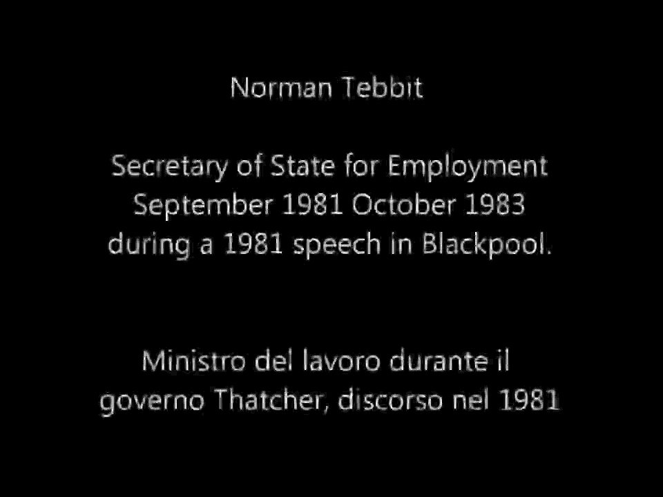 Norman Tebbit's on your bike speech