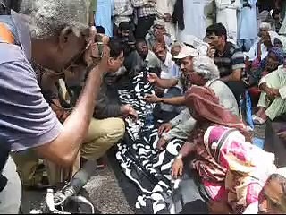 Agitation and Procession Against Land Mafia and Police @ Press Club Karachi 19-05-2011