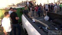 4X4 BURNOUT - 15,000lbs Dumpster vs 8000lbs Dodge Ram Pickup