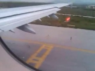 scary 25 sec. very fast take off AEGEAN Airbus A321 from Athens international airport