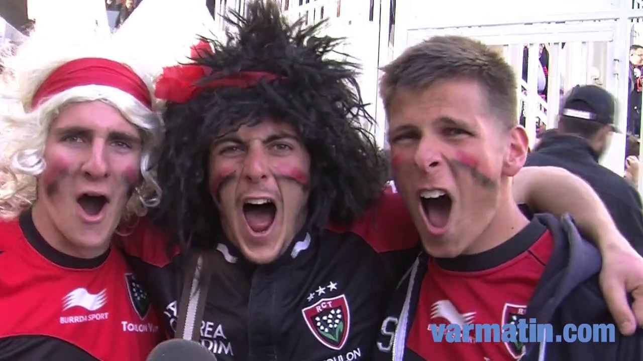 Les supporters toulonnais ravis de la victoire du RCT sur les Wasps