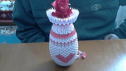 How to make 3d origami Vase (model 3) part1