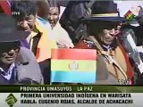 Evo Morales crea universidades para indígenas en Bolivia