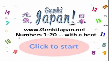 Learn Japanese Numbers 1 to 20