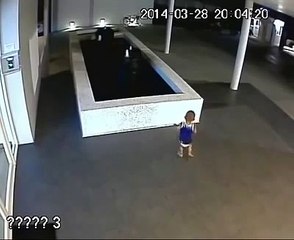Impactful Baby drowning in fountain pool