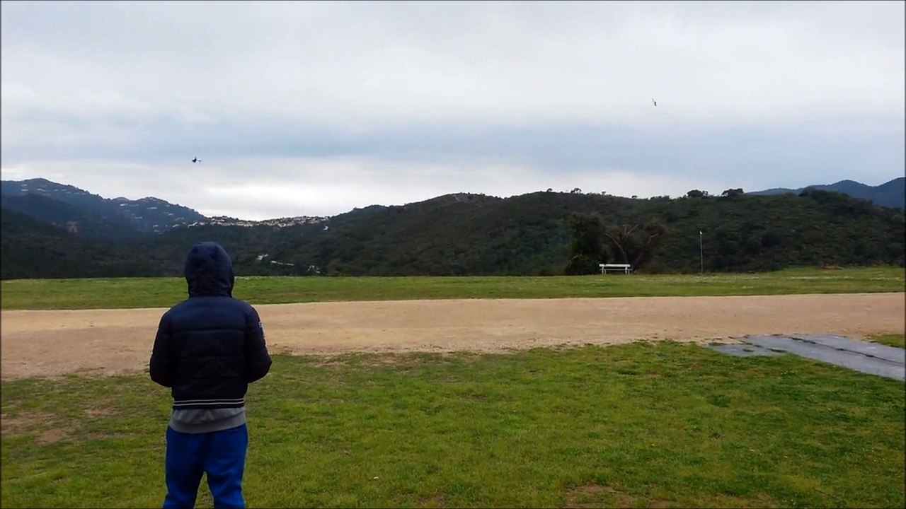 Vol en duo ALIGN Trex 450 plus et Trex 450 L. ( Ailes d'Azur Mandelieu )