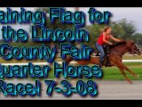 Training my Quarter horse Flag for the Quarter horse race !!