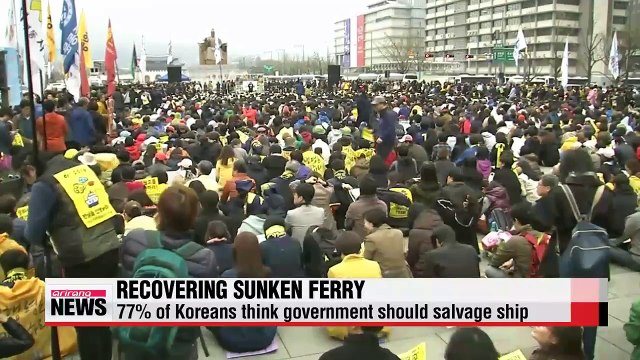 President Park says Sewol-ho ferry recovery will be considered if technically feasible