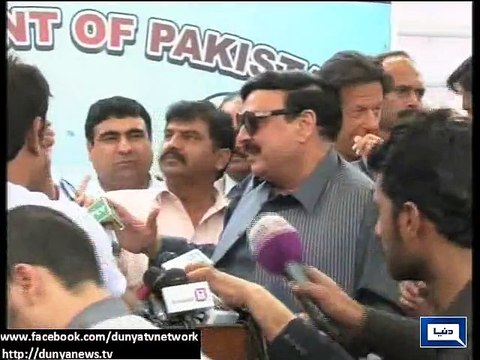 Dunya News - Sheikh Rasheed arguments with Nasreen Jalil over Imran Khan's turn to speak