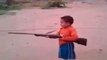 OMG!! Kid playing with real rifle - Stop Him