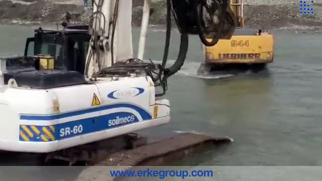 Erke Group, Soilmec SR-60 Fore Kazık Makinası Nehir Geçişi Batman Türkiye, erkegroup.com