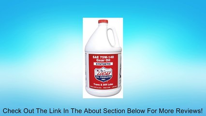 Lucas 10122 75/140 Synthetic Gear Oil - 1 Gallon Review