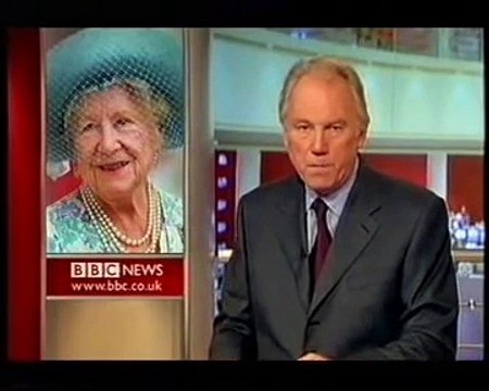 BBC News bulletin after Queen Mother dies