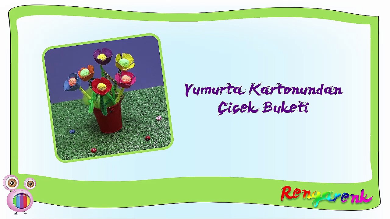 Yumurta Kartonundan Çiçek