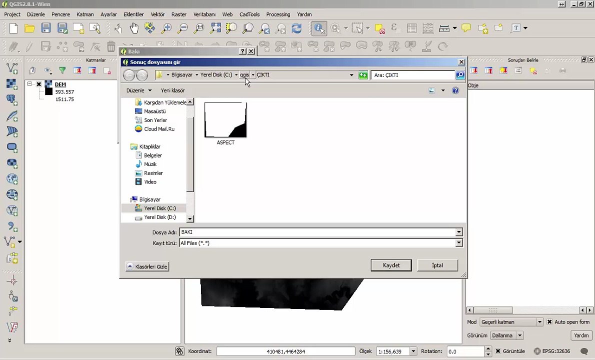 QGIS ile bakı analizi nasıl yapılır?