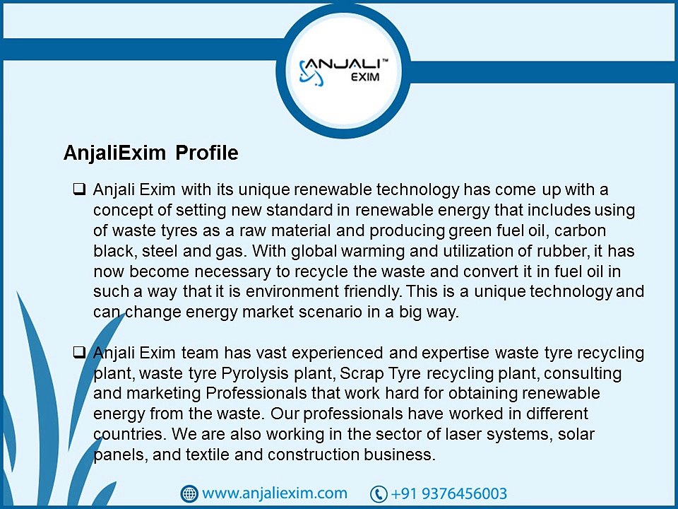 Waste tyre pyrolysis plant Machinery