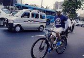 Salman Khan Cycling on the Streets  SPOTTED - The Bollywood