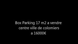 A vendre box parking centre ville de colomiers