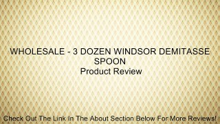 WHOLESALE - 3 DOZEN WINDSOR DEMITASSE SPOON Review