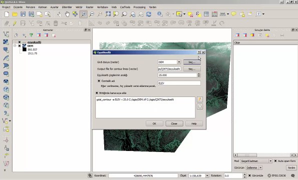 QGIS ile yükseklik eğrisi haritası nasıl oluşturulur
