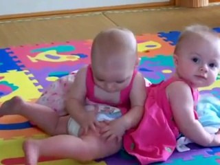 Adorable Twins Playing