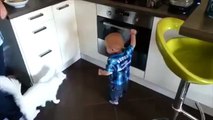 Cat Stops Baby From Opening Oven