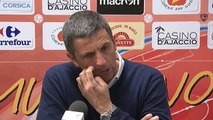 Réaction de Thierry Laurey après Gazélec Ajaccio - Stade Brestois 29