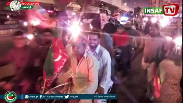 PTI Karachi NA246 Rally. Led by Candidate Imran Ismail.
