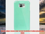 IDACA Silicone Jelly Shell Smooth Skin Slim TPU Case Cover for Samsung Galaxy S6 Turquoise Green