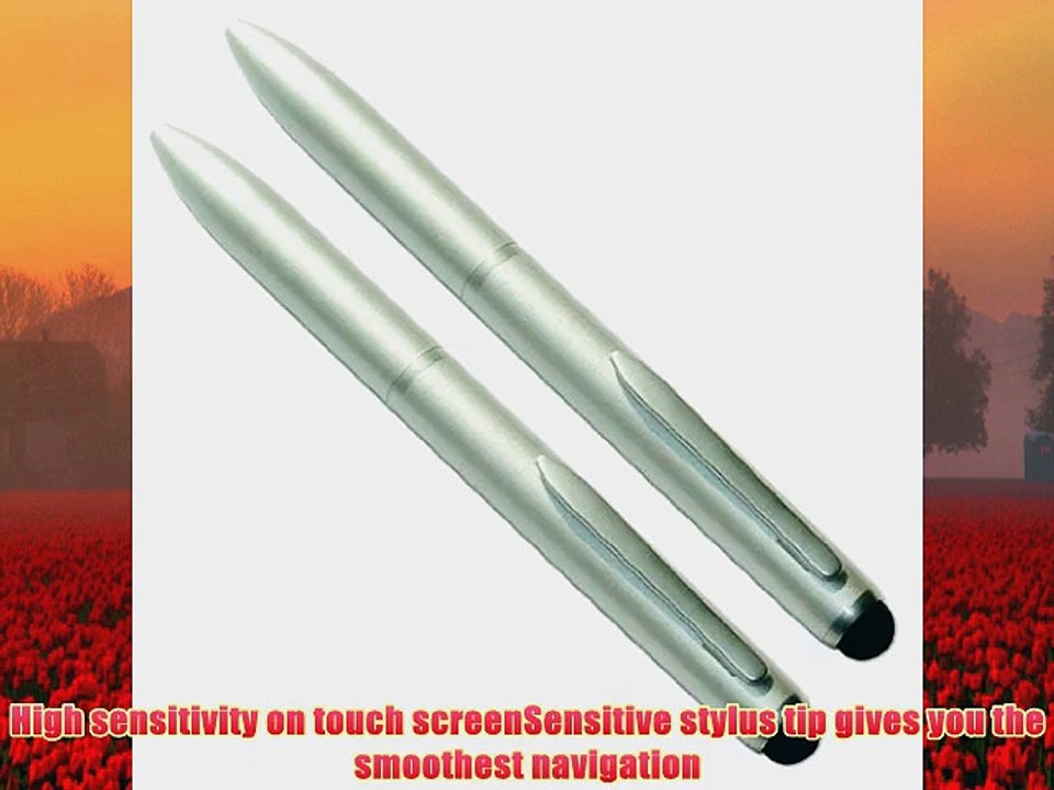 2xNo1accessory new silver steel multifuncational capacitive touch screen mobile phoneipadtablet stylus pen for HUAWEI MA
