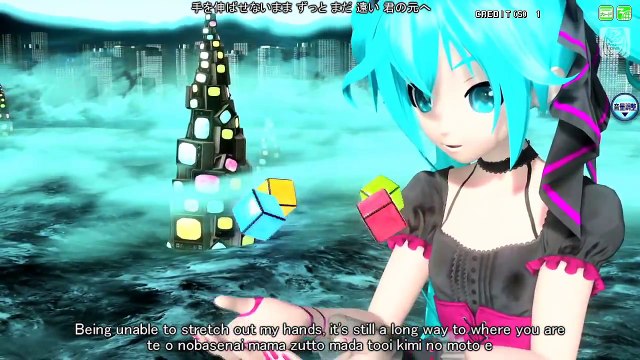 60fps Full風 Electro Saturator エレクトロサチュレイタ Hatsune Miku 初音ミク DIVA English lyrics Romaji subtitles