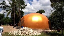 Monolithic Dome Construction with a Stucco Sprayer | Hildebrand Construction in Haiti