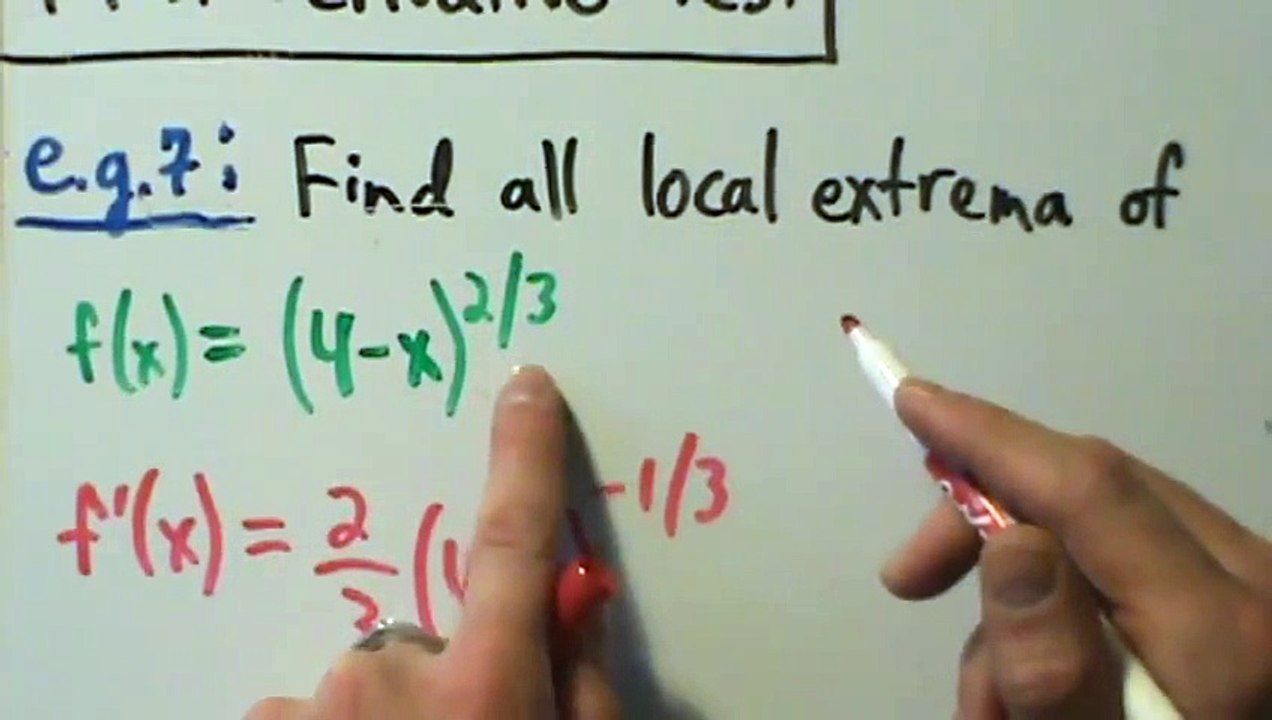 Calculus I - Local (Relative) Extrema and First Derivative Test - Example 7