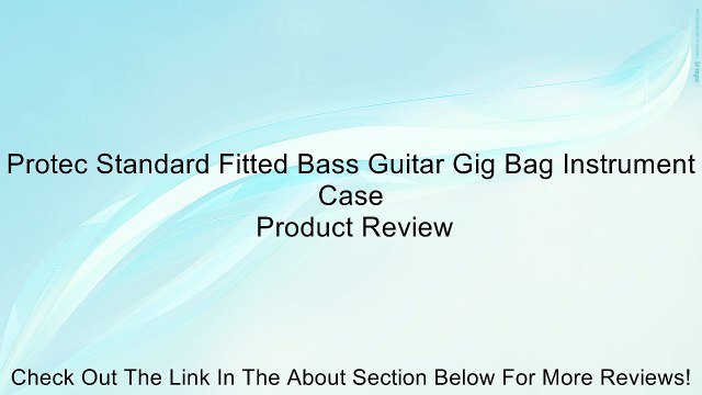 Protec Standard Fitted Bass Guitar Gig Bag Instrument Case Review