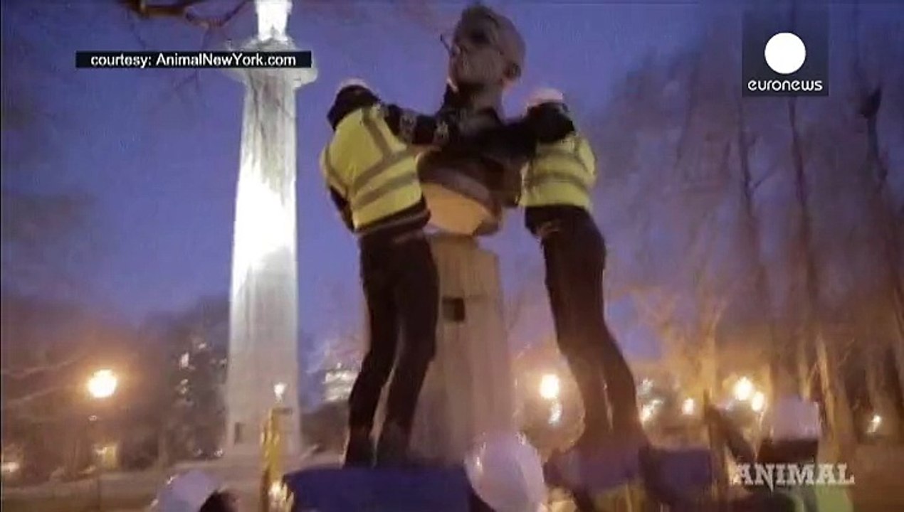 Guerilla-Künstler errichten Denkmal für Edward Snowden