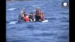 Turkish coast guards rescue over 50 Syrian migrants as their boat sank