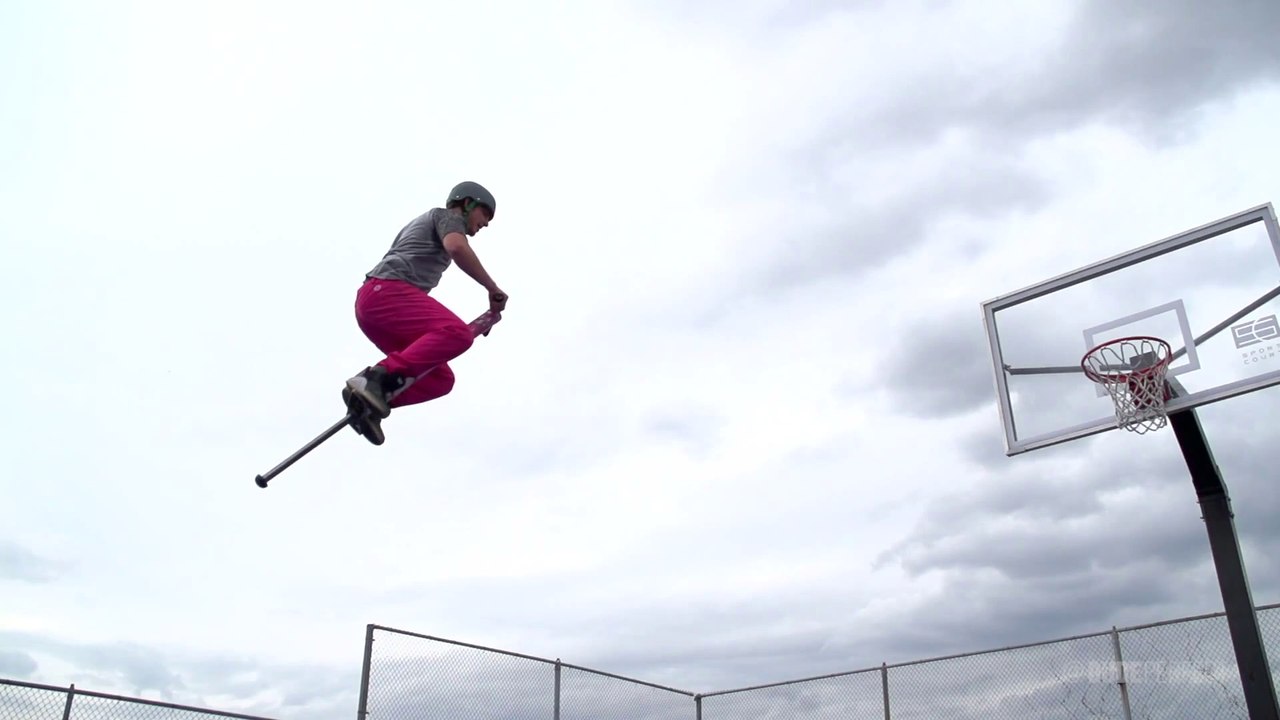 Extreme Pogo Stick Tricks are just so impressive