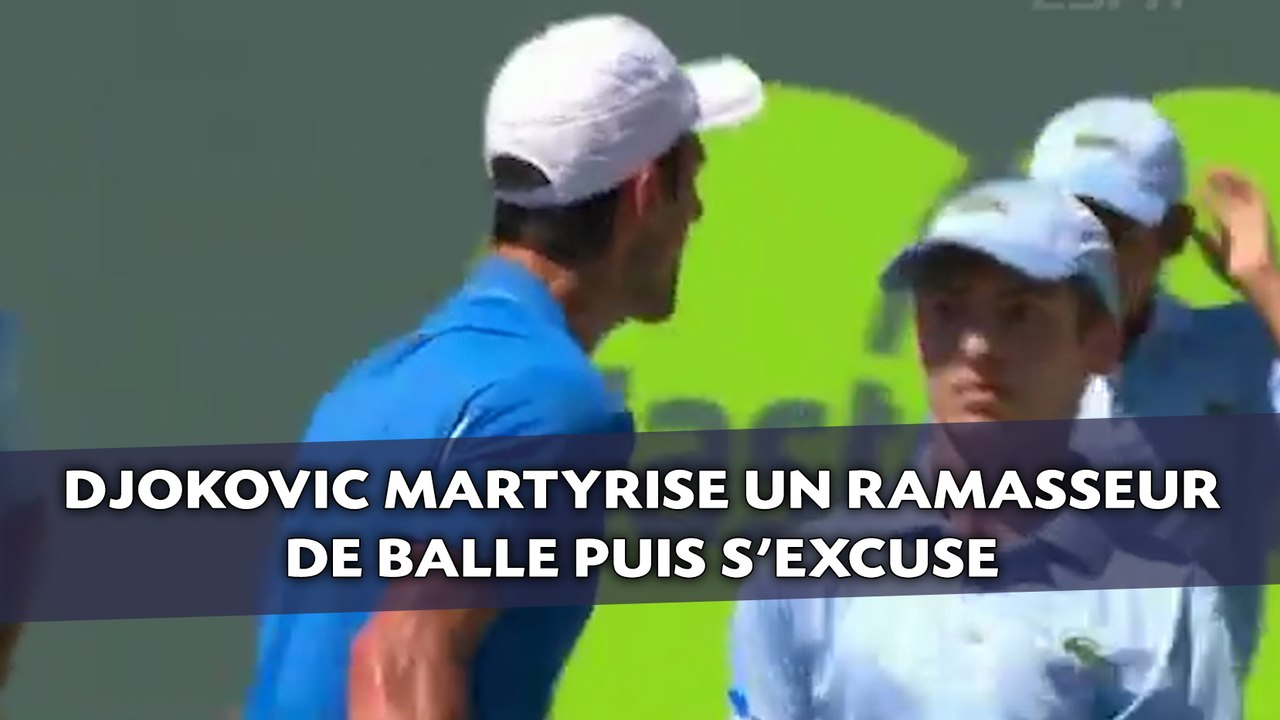 Djokovic martyrise un ramasseur de balle puis s'excuse