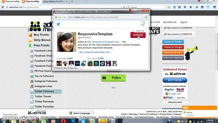 How to increase Auto Addmefast Points with Mouse Recorder