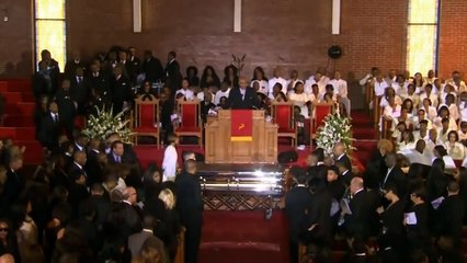 End of Whitney Houston's Funeral on I will always love you