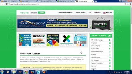 reciente prueba de pago paidverts y como usar advertzer